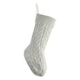 thumbnail image 2 of SYDZL Christmas Stocking 2025, Solid Color Cable Knit Stockings Black Knitted Christmas Stockings Pendant Decorations for Fireplace Mantel, Home Holiday Decor, Indoor Hanging Ornament White, 2 of 5