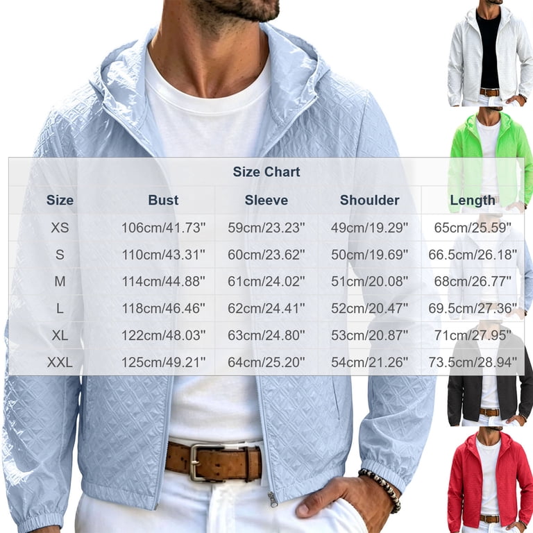 UVEASISHA Sun Protection Jackets for Men Long Sleeve Lightweight