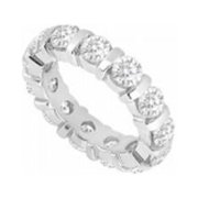 Fine Jewelry Vault UBAGR300CZ328 CZ Wedding Bands on 925 Sterling Silver - 3 CT CZ Eternity Band