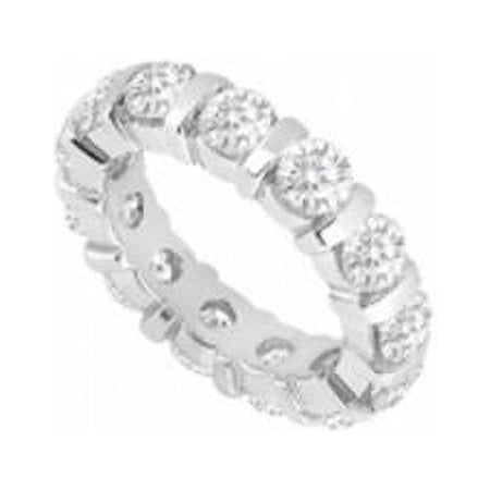 Fine Jewelry Vault UBAGR300CZ328 CZ Wedding Bands on 925 Sterling Silver - 3 CT CZ Eternity Band