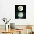 thumbnail image 3 of RUIYC Canvas Wall Art Prints Moon Pictures Printed on Canvas Black and White Wall Stretched Artwork for Home Office Decorations, 3 of 5