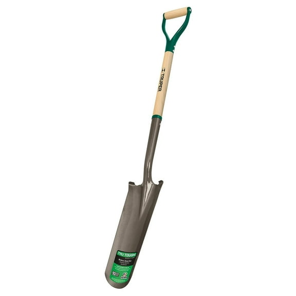 CintBllTer 31284 Tru Tough 16-Inch Drain Spade, Steel D-Handle, 30-Inch
