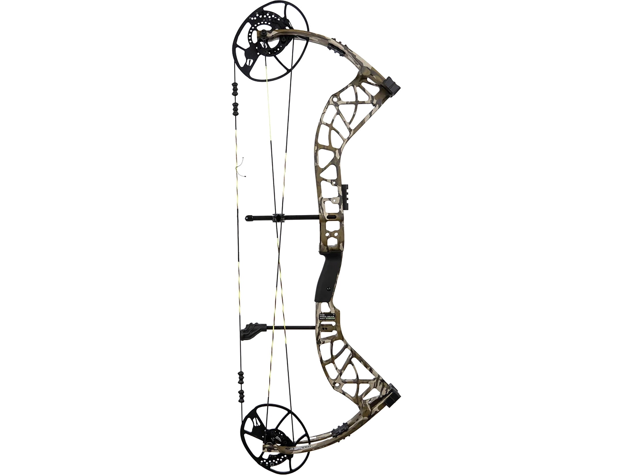 Bear THP Adapt 2 Compound Bow, 60 lb Draw, Mossy Oak Bottomland, 320 FPS, Adjustable 24-31" Draw Length, 80% Let-Off, KillerWave Dampeners, Bear Paw Grip (AV54A100B6R)