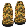 thumbnail image 6 of ZIATUBLE Sunflower Front Auto Seat Cover Stretch Vehicle Seat Protector Car Covers Pack of 2 Car Accessories for Interior Decor Bucket Seats Protector Covers Fit for Cars SUV Truck Sedan, 6 of 7