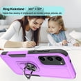 thumbnail image 4 of for Samsung Galaxy A54 5G Case with Tempered Glass Screen Protector,Heavy-Duty Tough Rugged Phone Case Cover with Ring Holder Kickstand for Galaxy A54 5G (6.4", 2023) [Purple/Black], 4 of 13