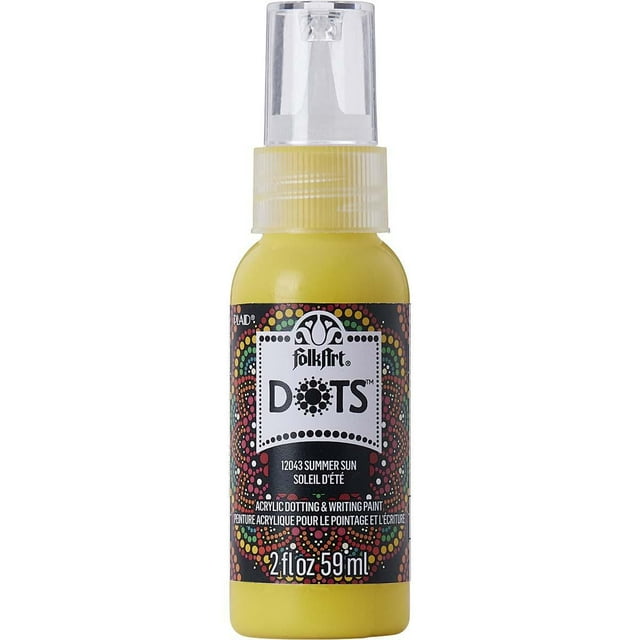 FolkArt Dots 2 fl oz Acrylic Paint, Summer Sun