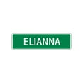 thumbnail image 1 of Elianna Girls Children Name Letter Printed Wall Plaque Decoration Label Indoor Outdoor Unique Novelty Aluminum Metal Sign 4"x13.5", 1 of 1