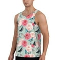 thumbnail image 2 of Cauagu Roses and Butterflies Print Men's Sleeveless Muscle Shirts,Tank Tops Quick Dry Workout Tank Top Gym Muscle Tee Fitness Bodybuilding T Shirt for Men-Small, 2 of 7