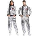 thumbnail image 3 of Mono de astronauta para niños y parejas, uniforme Unisex para Halloween, carnaval, fiesta, disfraz espacial, juego de rol, vestido elegante, 3 of 3