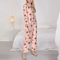 thumbnail image 3 of Kdxio Ladybug With Flower Women's Pajama Sets Long Sleeve Button Down Sleepwear Nightwear Soft Pjs Lounge Sets-XX-Large, 3 of 7