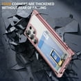 thumbnail image 5 of Allytech Clear Case for Samsung Galaxy S22 Plus with Card Slot, Four Matte Corners Drop Protection, Ring Holder Kickstand, Shockproof Anti-Scratch Ultra Slim & Lightweight Case Cover, Pink, 5 of 8