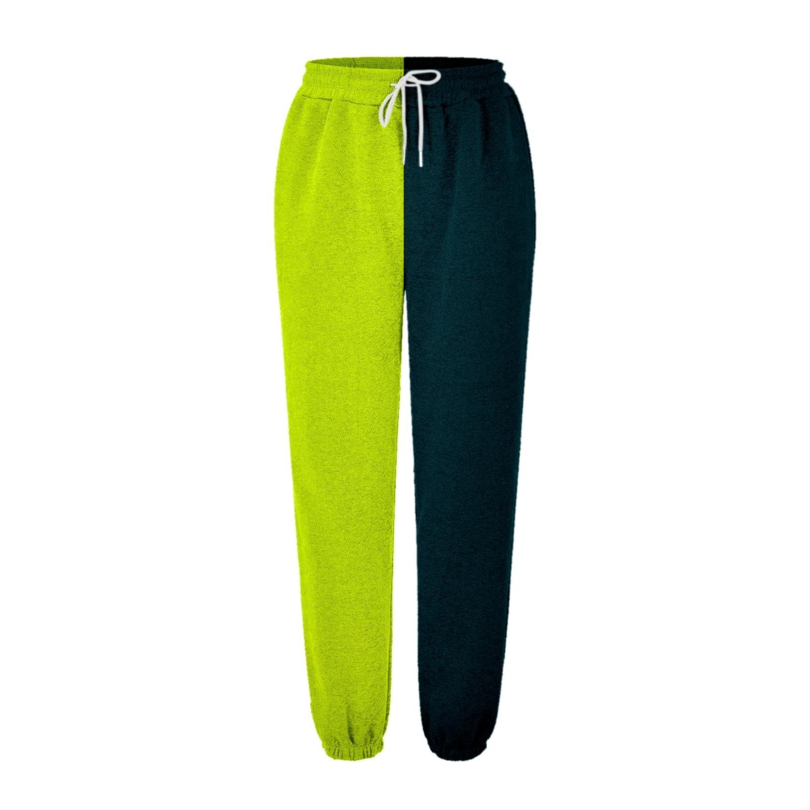JJHGVB Color-Block Sweatpants Color Block Patchwork Lounge