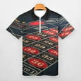 thumbnail image 3 of Oulette, Gambling,dice,casino Men Zipper T-shirt Summer Casual Short Sleeve T-shirt Top, 3 of 7
