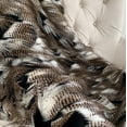 thumbnail image 2 of Plutus Brands Plutus Gray Wolverine Pelage Plush Handmade Luxury Faux Fur Throw, 102L x 116W, 2 of 2