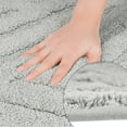 thumbnail image 3 of Unique Bargains Bathroom Rugs Non Slip Bath Mat Geometric Soft Mat Washable Carpet Light Gray 16*24in, 3 of 6