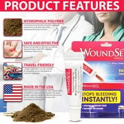 WoundSeal Topical Powder for Minor External Bleeding, Stops Bleeding Instantly, Easy-Pour Tube Applicator, 4 Count