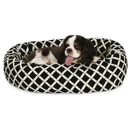 UPC: 0788995540021 | Majestic Pet | Bamboo Sherpa Bagel Pet Bed For Dogs  Black  Small
