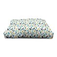 thumbnail image 4 of Feather Pet House, Hand Drawn Retro Motifs Doodle Composition, Outdoor & Indoor Portable Dog Kennel with Pillow and Cover, 5 Sizes, Dark Blue Mustard, by Ambesonne, 4 of 5