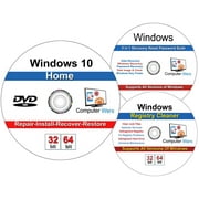 Computer Werx: Windows 10, Professional 32/64 Bit Reset Recovery Suite (DVD)