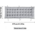 thumbnail image 5 of Chaise Lounger Cushion, 61Inch Chaise Lounger Cushions Rocking Chair Sofa Cushion with Ties,Thick Padded Chaise Lounger Swing Bench Cushion (Chairs not included), 5 of 8