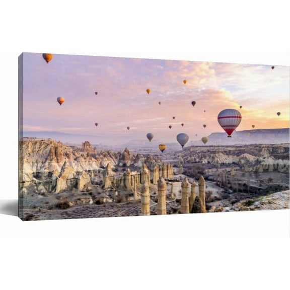 Columbia River Wildflowers Canvas Wall Art Large Framed Prints Pictures Wall Decor Posters Painting Artwork for Living Room Bedroom Kitchen Bathroom