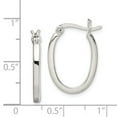thumbnail image 2 of Sterling Silver Hoop Earrings - .9 Grams - Measures 22x15mm Wide, 2 of 2