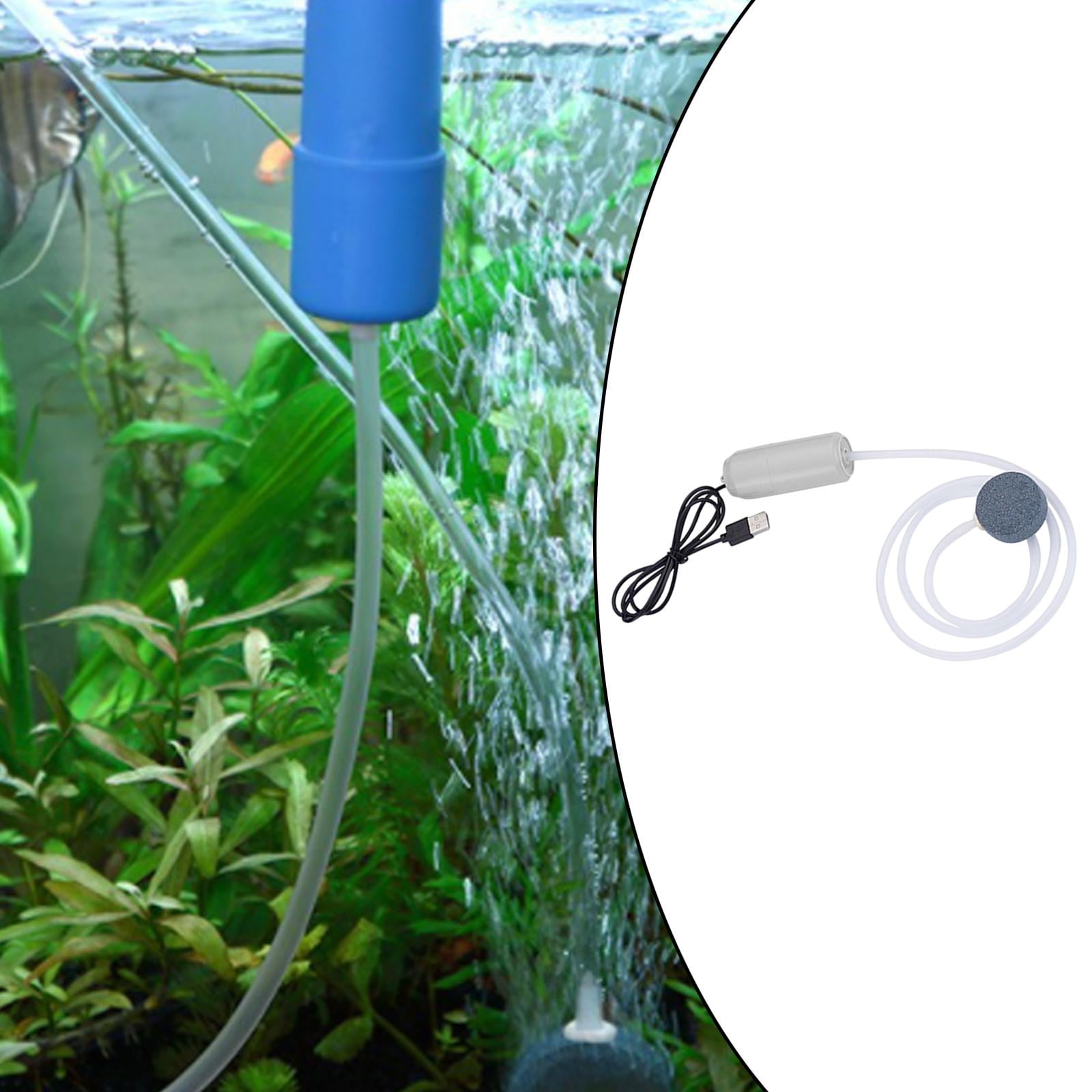 balikha 4xMini Aquarium Air Pump USB Quiet Fishing 5V with Buckle Large Volume White