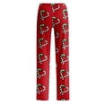 thumbnail image 4 of Womens Christmas Pajamas Cute Print Wide Leg Pj Pants Christmas Elastic Waist Drawstring Casual Cozy Soft Sleepwear Pjs, 4 of 5