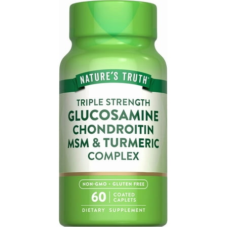 Glucosamine Chondroitin MSM Complex | 60 Caplets | Triple Strength Supplement | by Nature's Truth