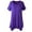 Purple, variant on UPPADA Women's Summer Tunic Tops To Wear with Leggings Solid Irregular Hem T Shirts Short Sleeve Crewneck Flowy Loose Blouse