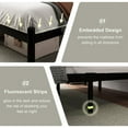 thumbnail image 7 of Laisnet Full Size Metal Platform Bed Frame with Vintage Victorian Headboard & Footboard, 12" Under-Bed Storage, Noise-Free, Black, 7 of 7