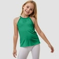 thumbnail image 2 of Zshosam Girls Dance Tops Girl's Crop Tank Tops Ribbed Knit Sleeveless Round Neck Racerback Casual Cute Dance Cropped Top (Green,7-8 Years), 2 of 5