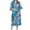 Blue, variant on Summer Funny Women Bathrobes Peacock Kimono Long Dressing Gown Japanese Robe Dress