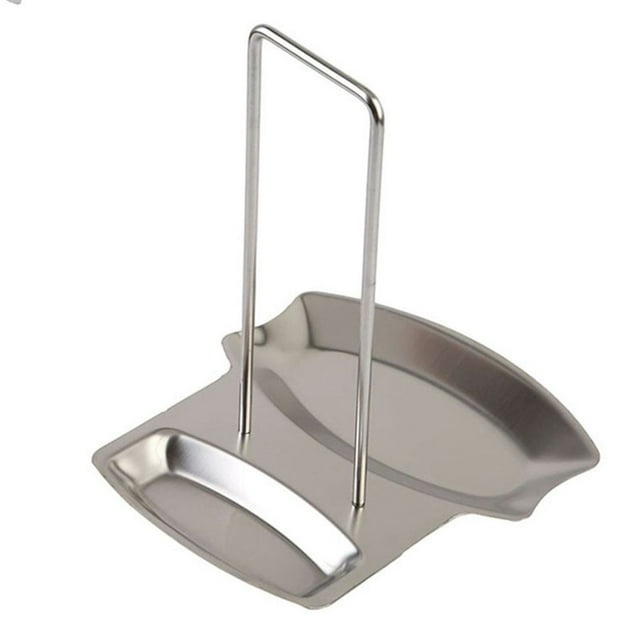 Stainless Steel Pan Pot Cover Lid soup spoon rests Pot Rack Stand Spoon Holder Stove Organizer Home Storage Soup Spoon Rests Kitchen Tools