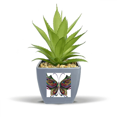 thumbnail image 1 of Magnifiques Ailes Décoratives Colorées Faux Pot de Fleurs Ananas Mini Décor, 1 of 3