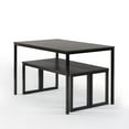 thumbnail image 3 of Zinus Louis Modern Studio Collection Soho Dining Table with Two Benches in Black / 3 Piece Set / Easy Assembly / Tools Included, 1 Yr Warranty, 3 of 7