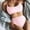 Pink, variant on 2024 Plus Size Bikini Swimsuits for Women Comfortable Women High Waist Bikini Push-Up Padded Swimwear Swimsuit Beachwear Set Bikinis Siuts Solid Fashion Summer Beach Dresses Wine