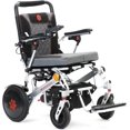 thumbnail image 2 of Bangeran Foldable Compact Power Wheelchair, Anti-Roll Wheels Ride Uphill, Built-in Turn Signals & Seat Belt for Max Safety, Rides 20km - Silver, 2 of 11