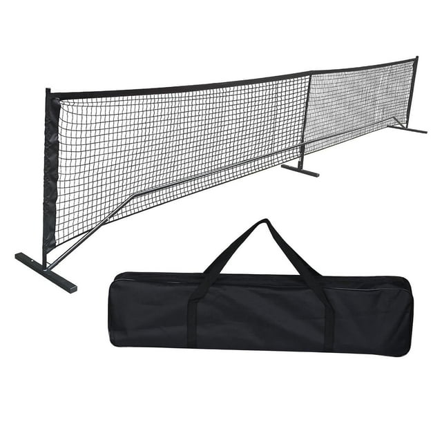 Red de Pickleball portátil de fácil instalación, marco de metal resistente de 22 pies, con bolsa de almacenamiento, red de malla para interiores y