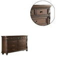 thumbnail image 4 of Benjara Nine Drawers Wooden Dresser with Molded Details, Brown, 4 of 5