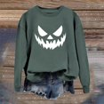 thumbnail image 6 of WEIWEN Halloween Sweatshirt for Women 2026 Funny Pumpkin Face Printed Crewneck Long Sleeve Tops Women's Clothing Dressy Casual Fall Outfits for Women Sweaters Grey, M, 6 of 6