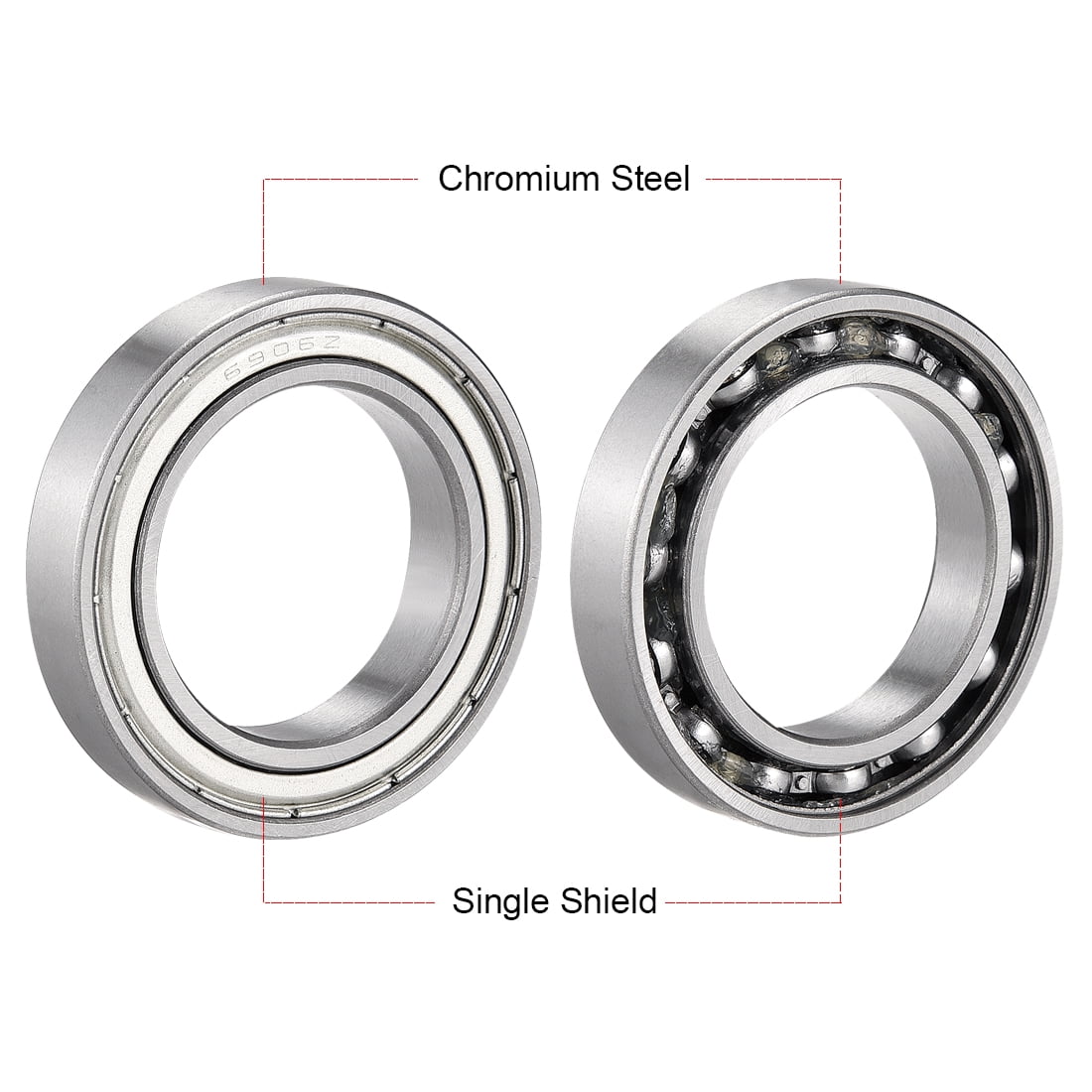 Unique Bargains Deep Groove Ball Bearings P0 Z2 1.18" x 1.85" x 0.35"