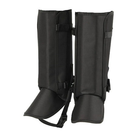 figatia 2 Pieces Leg Gaiters Boot Gaiters Breathable Portable Tear Resistant Unique Winter Shoe Covers Leg Warmers for Outdoor Sports Black