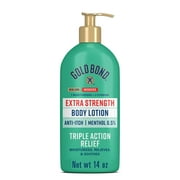 Gold Bond Extra Strength Medicated Body Lotion, Dry Skin Moisturizer, Anti-Itch, 0.5% Menthol, 14 oz