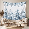 thumbnail image 2 of Blue Eucalyptus Leaves Small Tapestry for Bedroom Wall Hanging Tapestry,Watercolor Spring Summer Botanical Ceiling Backdrop Tapestries Poster Blanket Wall Decor for Teens Room Living Room 23" x 28", 2 of 8
