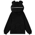 thumbnail image 4 of Miluxas Frog Hoodie Teen Girls Cute Oversized Hoodies Women Sweatshirt Solid Casual Pullover Tops with Pocket Black XXXL(XXXL), 4 of 9