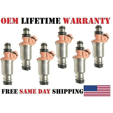 6x New OEM Denso #23250-74080 Fuel Injectors for 1993-1997 Toyota Land Cruiser 4.5L