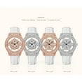 thumbnail image 5 of POEDAGAR Women Rose Gold Snowflake Diamond Leather Hollow Rotation Watch Waterproof Female Wristwatch, 5 of 6