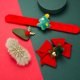 thumbnail image 4 of 4 Uds. Pinzas navideñas para el pelo para niños con pulsera Slap, horquillas de cocodrilo con asta de dibujos animados y copo de nieve, decoración para fiesta, 4 of 5