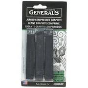 General Pencil Jumbo Compressed Graphite Stick Set, 3/Pkg.